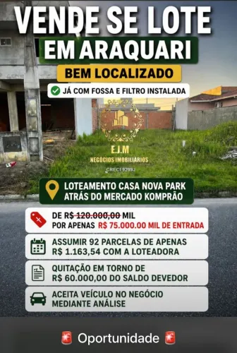 Terreno a Venda em Santa Catarina - Araquari Oportunidade
