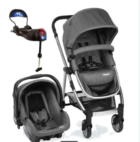 Carrinho bebe com bebe conforto