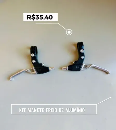 Manete de Alumínio Para Bike