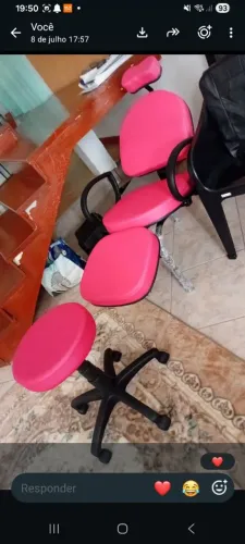 Cadeira pra sobrancelhas, mas branquinho.novo.