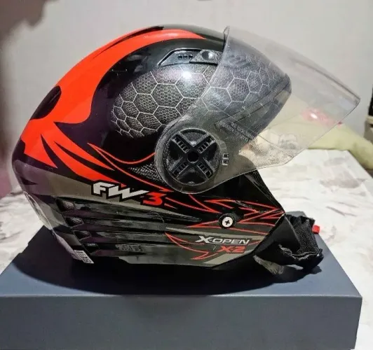 Capacete FW3 XOpen X2 Aberto Tam.60 , Forro Removível