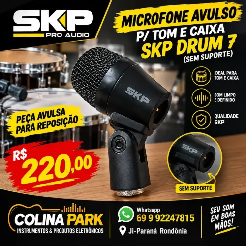 Microfone SKP Bateria (Tom e Caixa).