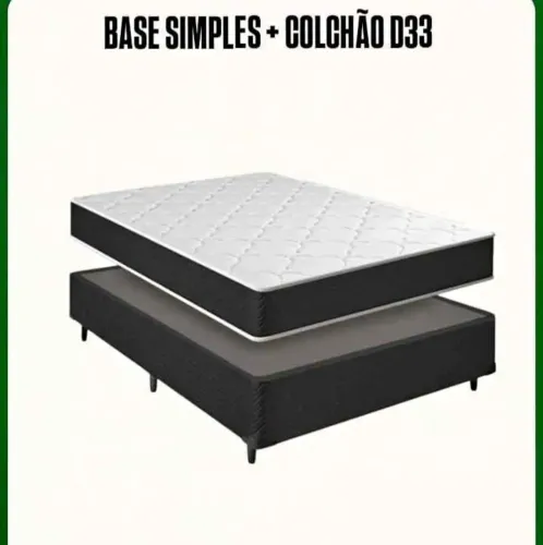 BASE SIMPLES + COLCHÃO D33 890,00 FRETE GRÁS 