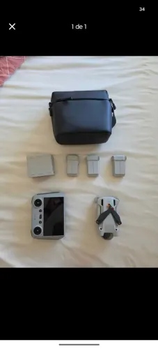 Drone DJI Mini 3 pro com todas baterias e controle com tela