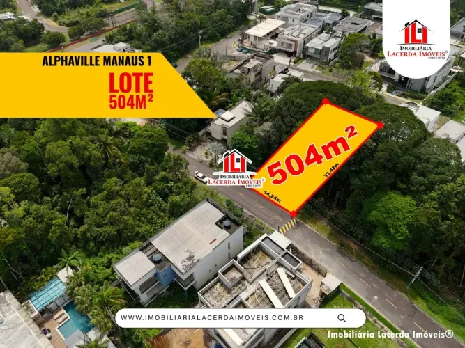 Lote no Alphaville 1 Dentro de Quadra/ 504m²/