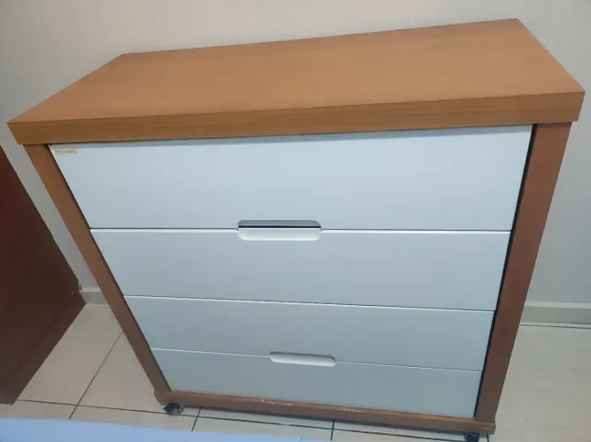 Gaveiteiro MDF Matic Branco/Freijó