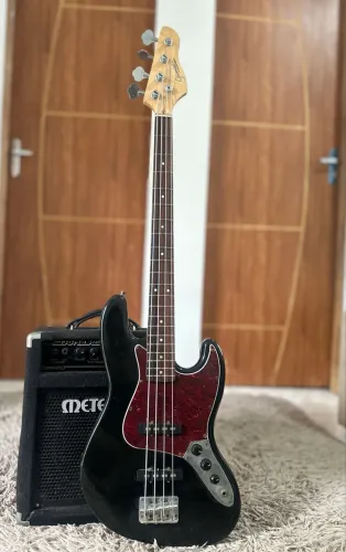 Baixo Giannini + Amplificador Meteoro Star Black 8