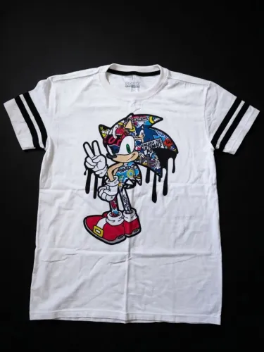 Camiseta infantil branca Sonic 14