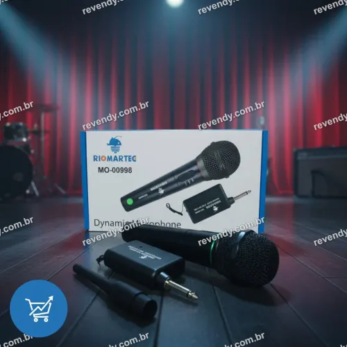 Microfone sem fio - ótima qualidade em áudio e transmissão profissional - entrega grátis