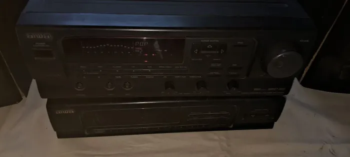 Amplificador aiwa mxz 3100m com tuner e caixas originais do conjunto 