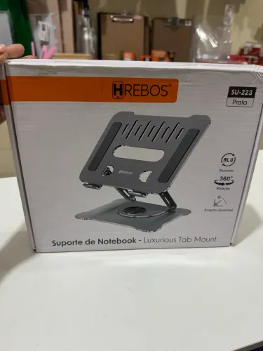 Suporte De Mesa Metal Para Macbook E Notebook Gira 360° Grau
