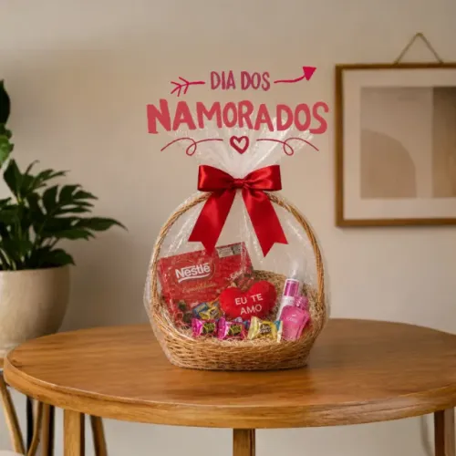 Cesta Dia Dos Namorados Completa Perfume Importado Feminino