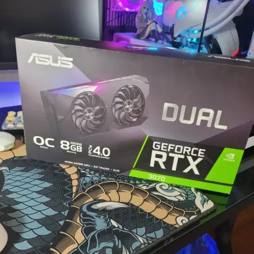 RTX 3070 ASUS Dual OC 8GB - Semi-nova, Conservada e Funcionando Perfeitamente