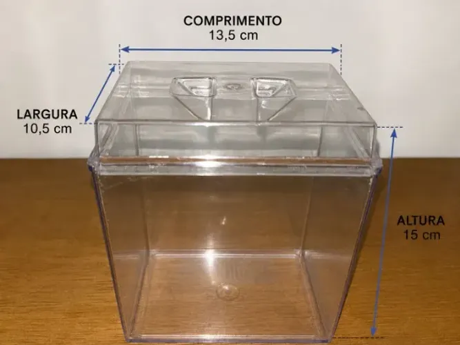 Pote Multiuso Acrílico 1,5 Litros - Retangular Expote
