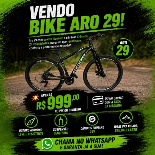 Vendo Bike Aro 29 - Menos de 3 meses de uso