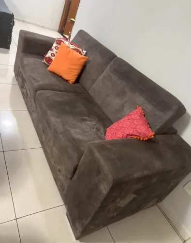 Sofá 2 Lugares Marrom 