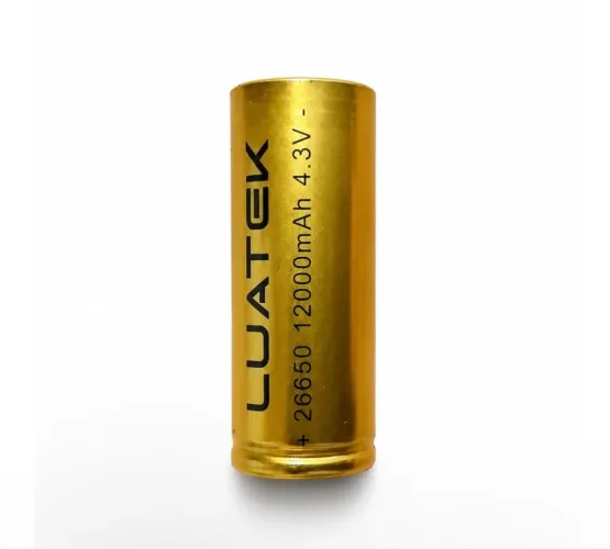 Bateria 26650 12000mah 4.3v Dourada Tática P70 P90 T6 T9 para lanterna drone