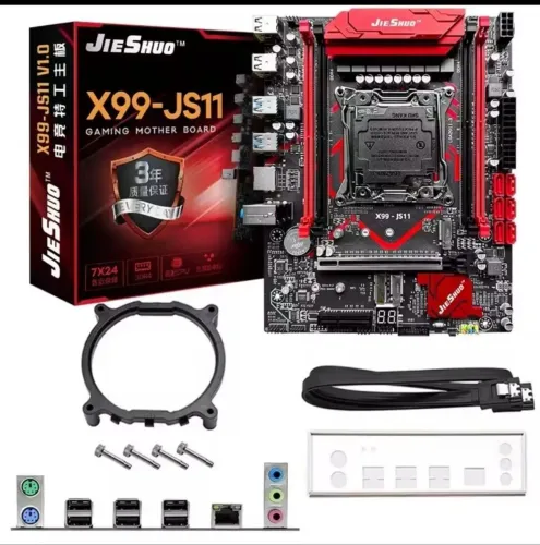 PLACA MÃE X99 JIESHUO JS1,. PLACA ROBUSTA COM 8 FASES NO VRM.