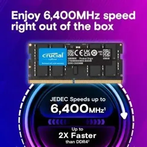 Memoria noteebok 32 gb 2 x 16 gb DDR5 6400MHz SODIMM laptop RAM