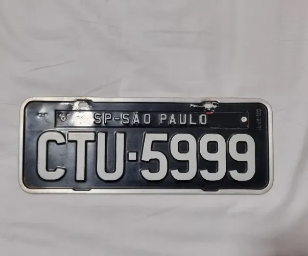 Placa Preta Antiga Decoração Colecionador