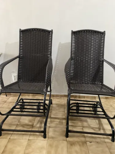 Lindas cadeiras de balanço reforçada com 4 molas
