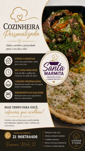 Cozinheira personalizada