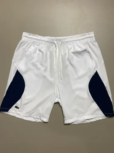 Bermuda Tactel Branca/Azul Marinho