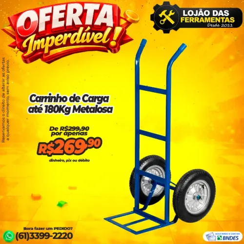 Carrinho de Carga até 180Kg Metalosa