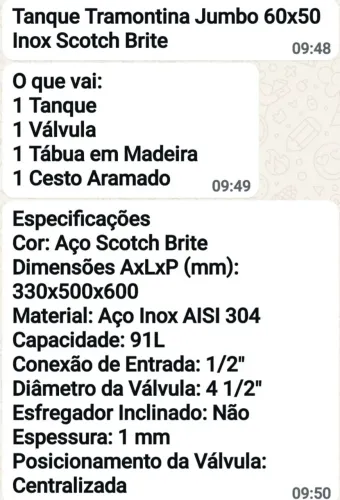 TANQUE TRAMONTINA JUMBO 