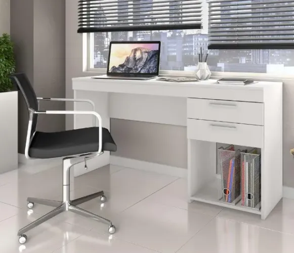 Mesa de Escritório Office Branco Notável Móveis - CAB SALVADOS