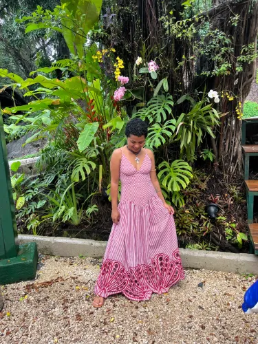 FARM vestido bordado