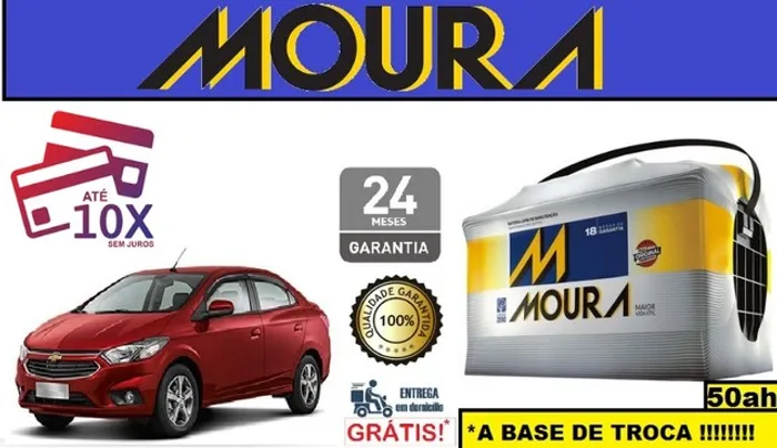 Bateria Moura Prisma 1.4 Advantage/LT/LTZ (2013 a 2018) 50Ah 12v