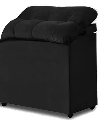 Cabec Solteiro Madri Encosto Reclinavel Corino Preto-Frete Grátis -10xS/Juros -Receba Hoje
