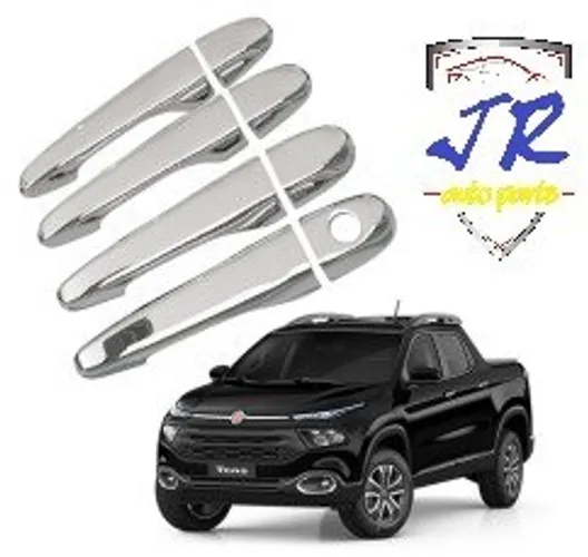 Jogo 4 Aplique Capa Maçaneta Cromada Jeep Renegade 2015 2016 2017 2017 2018 2019 2020 2021