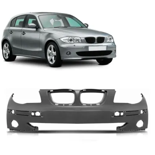 Parachoque BMW Serie 1 2006 à 2008 - Furo Farol Auxiliar - Dianteiro Primer - TYG
