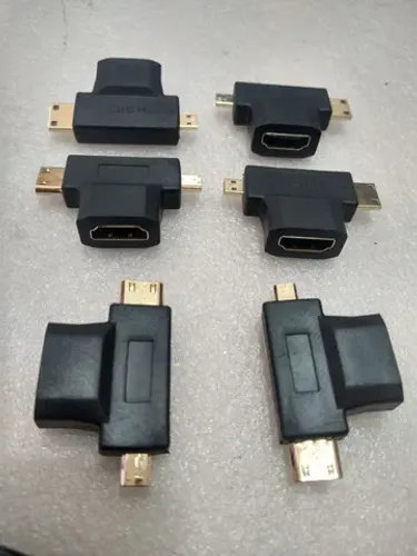 adaptador Hdmi para mini hdmi e micro hdmi 3 em 1