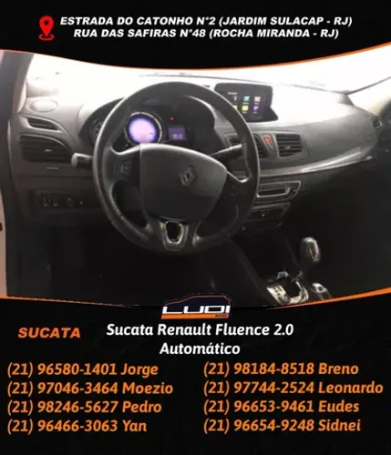 Sucata Renault Fluence 2.0 Automático