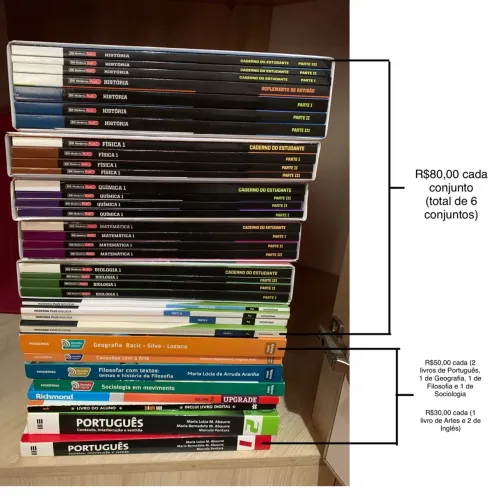 Livros Didáticos Editora Moderna - Ensino Médio - Diversas Disciplinas