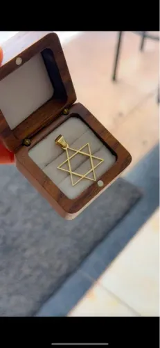 Pingente estrela de Davi- ouro18k 