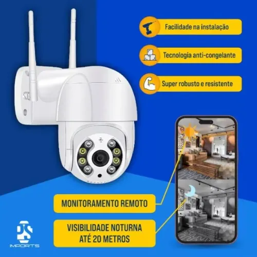Câmera Externa Wifi Ip 1080P a Prova D'água Infravermelho Externa