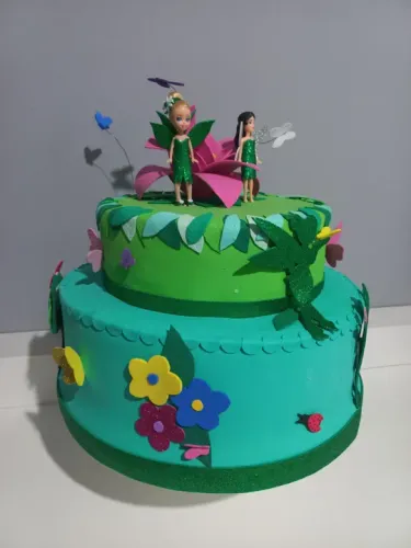 Bolo fake jardim das fadas