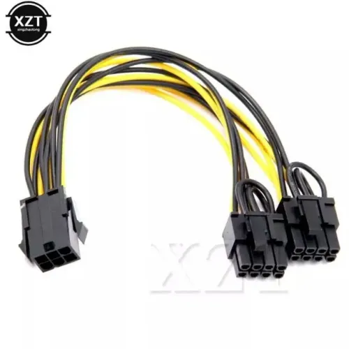 Adaptador 6 Pinos para 2 saidas 8 Pinos(6+2) - Pra Placas de Video