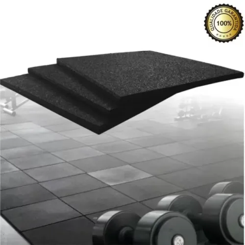 kit 12 peças piso emborrachado academia 50x50