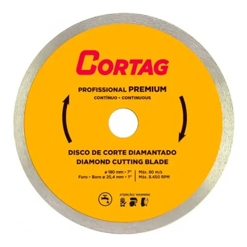 Disco Diamantado Profissional Premium 7 Polegadas 180mm x 22,2mm para Zapp 180 Cortag