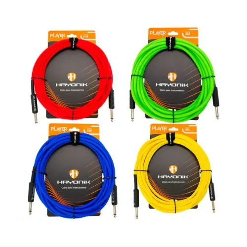 Cabo P/ Instrumentos Hayonik Player P10 x P10 Color 5 Metros - CB0536