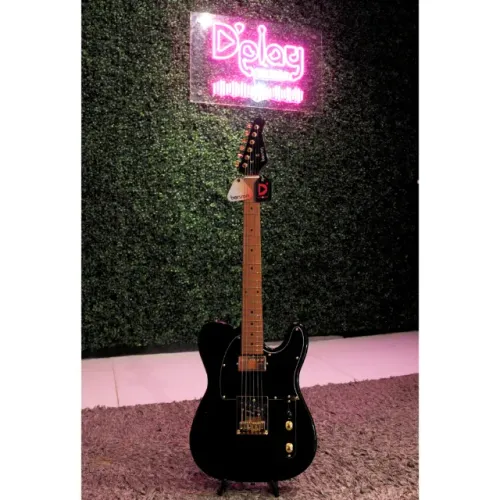 Guitarra Benson Telecaster Hardy T 905 M BK/BK MH Gold + Bag
