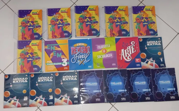 Kit de Livros/Módulos e Apostilas SAS - 3° série do Ensino Médio e Pré-Vestibular.
