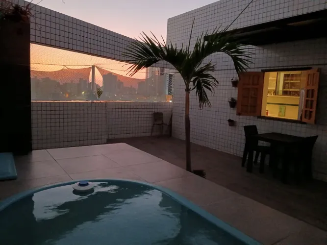 Exclusiva Cobertura plana no Bessa 110m piscina privativa 2qts 2vagas elevador nasc. sul