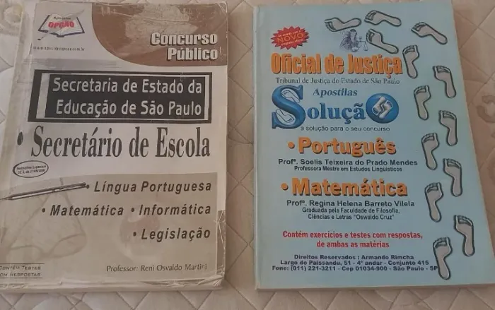 Livros de concurso kit 2 livros usados.