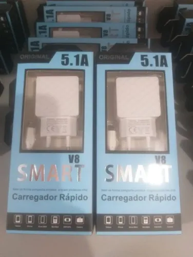 Carregador de Celular Rápido 5.1A - Novo - Smart V8